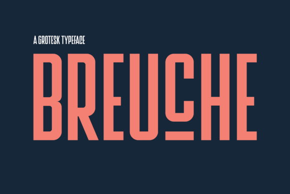 Breuche: A Bold Display Font for Creative Product Design
