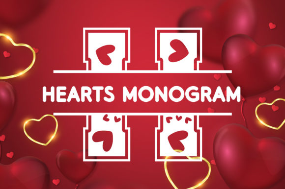 Hearts Monogram: A Bold Font for Modern Digital Design